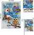 Home Decorative Hello Winter Owls Family Garden Flag, Animals Yard Outside Decorations, Snow Farmhouse Outdoor Small Decor Double Sided 12x18...