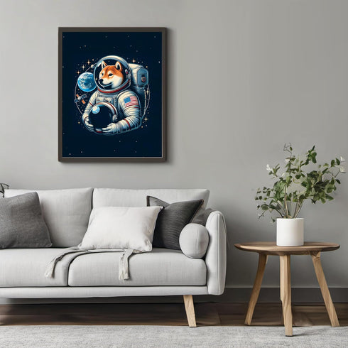 Posterizer 1 pcs-meme space dog sci-fi home decor-Abstract & Modern Art-Fantasy & Fiction Art-Gift for movie lovers-Decor for Home & Office- UNFRA...