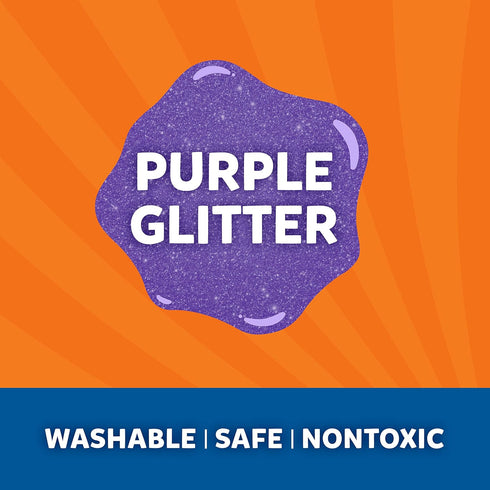 Elmer's Liquid Glitter Glue, Washable, Purple, 6 Ounces, 1 Count - Great For Making Slime...