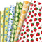 JarThenaAMCS 12 Sheet Fruit Wrapping Paper Strawberry Lemon Pineapple Gift Wrap Paper Bulk Summer Decorative Art Paper Folded Flat for Birthday Ba...