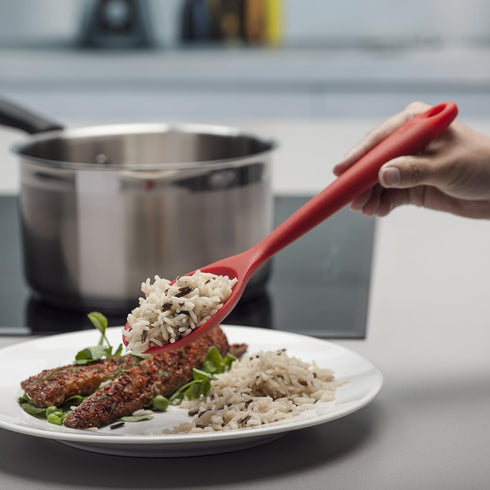 Zeal Silicone Non-Stick Cooking Spoon Red (11”/28cm), Inch...