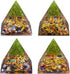 TUMBEELLUWA 2.36in 7 Chakra Crystal Tree of Life Orgonite Pyramid Generator Handmade Energy Stones Decor for Prayer, Meditation, Yoga...