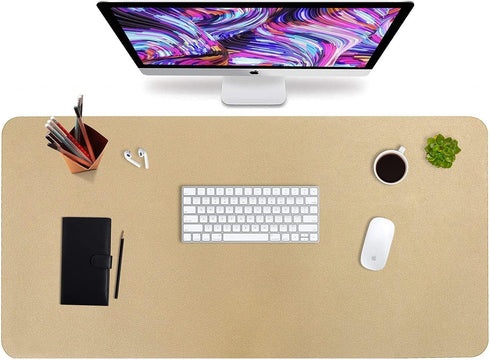 HofferRuffer Desk Pad, Office Desk Protector Mat, Waterproof Desk Mat for Desktop, Dual Side Use Faux Leather Desk Pad for Keyboard and Mouse for ...