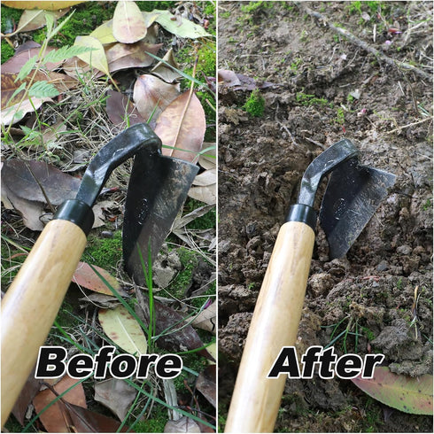 Japanese Weeding Sickle Hand Sickle?Hoe Gardening Tools for Weeding and Cultivating Weed Remover Tool High-Carbon Steel with Hard Solid Wood Handl...