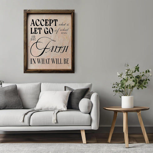 Posterizer 1 pcs-faith quote-accepting what it is-Religious Posters-Motivational & Inspirational Art-Gifts for Christians - Gift for Daughter, Son...