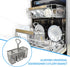 Universal Dishwasher Cutlery Basket, Dishwasher Utensil Basket for utensils Compatible with most brands- Bosch, Siemens...
