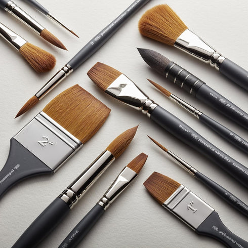 Winsor & Newton Professional Watercolour Synthetic Brush, Rigger #2...