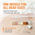VONEEDL 60 Straight Beading Needles with Convenient Storage Tube Size 11-0.4mm (0.015in) Extra Fine Thread Needles - Perfect for Bead and Sequin E...