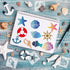 70pcs Ocean Stencils for Painting on Wood Summer Beach Stencils and Patterns Nature Palm Tree Stencil SeaTemplate Paint Stencils on Art Craft Canv...