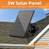 3W Solar Panel for Outdoor Wireless Security Camera, Continuously Power USB Solar Panel IP65 Waterproof, Adjustable Security Wall Mount (Black)...
