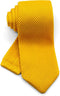 Men's Pointed Knit Tie Necktie Width 2.75 inches Washable Solid Color Marigold Dark Yellow...