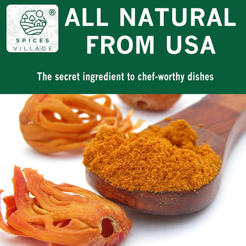 SPICES VILLAGE Mace Spice, 8 oz, Aromatic Mace Powder, Kosher, Gluten-Free, NON GMO...