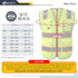 JKSafety 9 Pockets Security Hi-Vis Reflective Safety Vest | HQ Mesh Lite Neon Yellow Body Color Orange Trimming | ANSI/ISEA Compliance (JK100 SEC ...