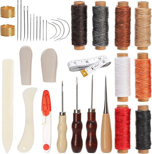 ZOOFOX 34 Pieces Bookbinding Kits, Hand Bookbinding Tools for Beginners, Bookbinding Kit Starter Tools Set for DIY Bookbinding Crafts and Sewing S...