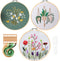 HaiMay 3 Sets Embroidery Starter Kit with Pattern and Instructions, Cross Stitch Kit Include 3 Embroidery Clothes with Floral Pattern, 3 Bamboo Em...