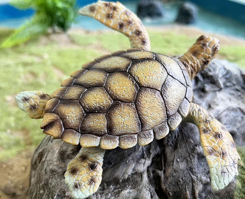 Gemini&Genius Sea Turtle Toy Marine Animal Figure Large Sea Animal Action Figure Ocean Educational Toy, Backyard Garden Decoration, DIY Craft Deco...