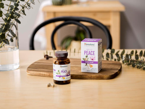 Himalaya Hello Peace, Daily Stress Relief Herbal Supplement, Ashwagandha, Turmeric, Saffron, Eases Nervousness, Relaxation and Calm, Balances Cort...