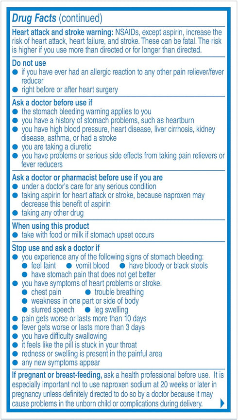 Aleve Pain Reliever & Fever Reducer Naproxen Sodium Caplets, Body Pain Relief, 50 Count...