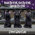 Nemesis Now Three Wise Felines Black Cat Figurines, Ancient Wisdom Decor, Hand-Painted Resin Collectibles, 8.5cm...