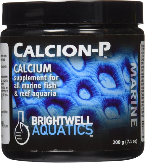 Brightwell Aquatics Calcion-P - Powdered Calcium Supplement for Marine Aquariums, 200 grams...