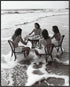 Posterizer 1 pcs-black and white photograph-women relaxing on the beach scene 4-Photography Art-Retro Art-Decor for Home & Office- unframed wall a...