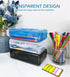 Plastic Translucent Pencil Box,Pencil Cases with Snap-Tight Lid for Pens, Pencils, School Supplies,Office Supplies, 1 Pack...