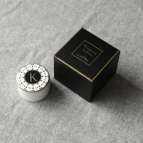 COLLECTIVE HOME - Monogram Jewelry Box, Bohemian Ceramic Trinket Box, Storage for Necklace Ring Bracelet Keys, Birthday Mother's Day Christmas Gif...