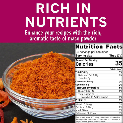SPICES VILLAGE Mace Spice, 8 oz, Aromatic Mace Powder, Kosher, Gluten-Free, NON GMO...