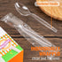 Disposable Plastic Spoons Clear, Pack of 50 Individually Wrapped...