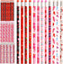 Valentine's Day Pencils for Kids Red Heart Pencils Bulk with Erasers 60 Pcs Valentines Wood Pencils for Goodie Bags Fillers Exchange Gifts School ...