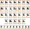36Pcs Retro Classroom Alphabet Number Bulletin Board Set, Groovy ABC Alphabet Card and 0-9 Number Posters Decor with Glue Point for Preschool Kind...