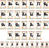 36Pcs Retro Classroom Alphabet Number Bulletin Board Set, Groovy ABC Alphabet Card and 0-9 Number Posters Decor with Glue Point for Preschool Kind...
