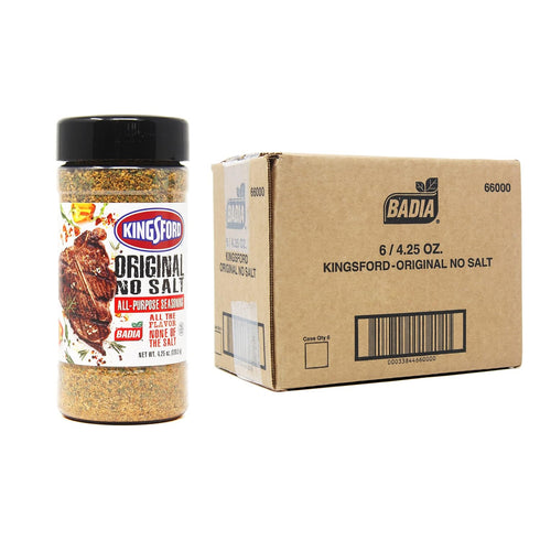 Kingsford Badia Original No Salt All-Purpose Seasoning, 4.25 oz (Pack of 6)...