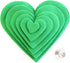 Playfully Ever After 1 to 6 inch Multi-Size Pack Stiff Felt Hearts 18pc (Green)...