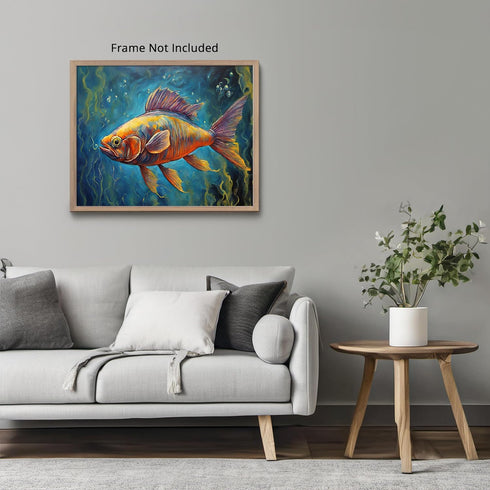 Posterizer 1 pcs- Beautiful Abstract print of a fish in the sea-Art for Animal Lovers-Abstract & Modern Art- Gift for Men Women Teens-Living Room...