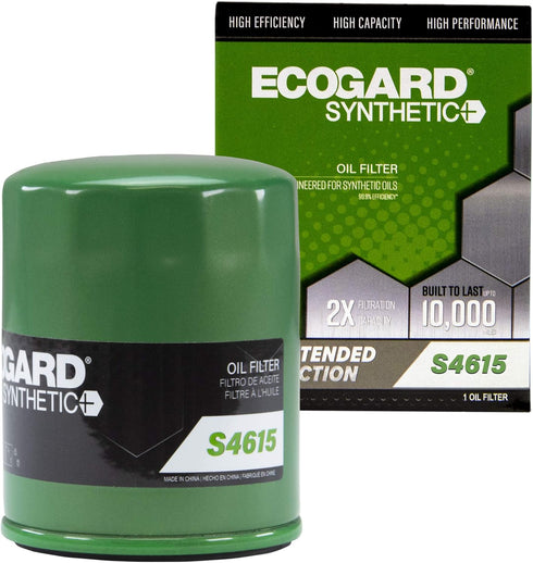 ECOGARD S4615 Premium Spin-On Engine Oil Filter for Synthetic Oil Fits Subaru Forester 2.5L 2004-2021, Outback 2.5L 2005-2022, Crosstrek 2.0L 2016...