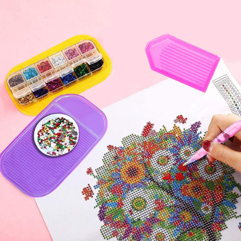 KS Purple 5D Diamond Painting Tools and Accessories Kits,Diamond Art Accessories with Diamond Painting Resin Pen,Wax, Diamond Painting Pen Tools S...