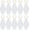 10pcs Blank Hotel Keychains Bulk Vintage Motel Keychain Vinyl Keychains Gold Ring (Clear with Glitter)...