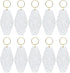 10pcs Blank Hotel Keychains Bulk Vintage Motel Keychain Vinyl Keychains Gold Ring (Clear with Glitter)...