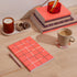 POKETO Soft Cover Checkered Object Notebook, 140 Blank Pages, 7" x 9.75 (Maroon Grid)...