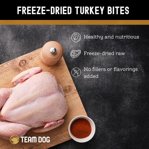 Freeze Dried Turkey Dog Treats for Training | Healthy Gluten Free, Grain Free Dog Treats | No Added Fillers, Flavoring or by-Products | for All Br...