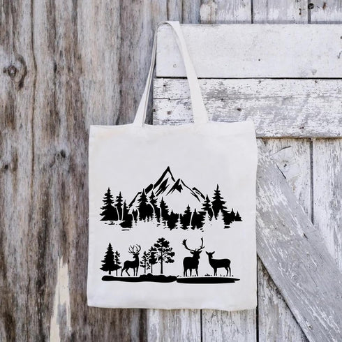 Mountain Stencils for Painting on Wood burning Stencils and Patterns Reusable Nature Deer Tree Stencils for Crafts Canvas Furniture Wall Drawing P...