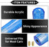 Gear Shifter Knob Kit, 15cm Faux Crystal Stick Shifter Lever Knob Universal for Automatic and Manual Vehicles Durable Acrylic Blue with 2 Adapter...