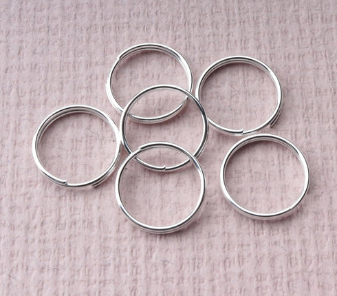 SOWAKA 200 Pcs Double Loops Split Rings Metal Small Jump Rings Connectors for DIY Jewelry Making Key Chain Necklace Bracelets Earing Ornament (8 m...