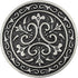 Bezelry 12 Pieces Celtic Flowers Metal Shank Buttons. 23mm (7/8 inch) (Antique Silver)...