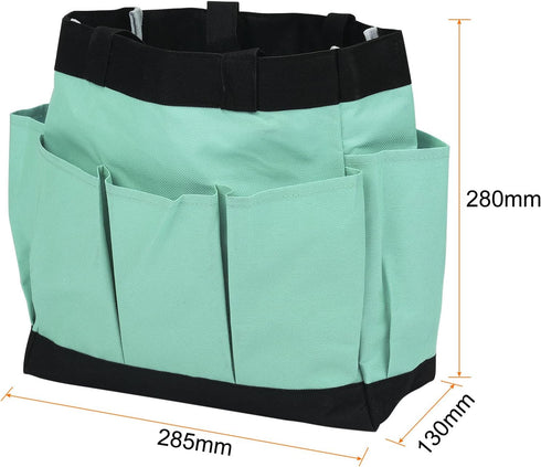 Garden Tool Bag 11.2" x 5" x 11" Large Oxford Waterproof with Pockets Garden Tote Bag Gardening Plant Tool Organizer Storage Carrier Store for Out...