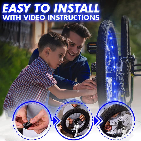 Activ Life Bicycle Lights (1 Tire, Color-Changing) Fun Summer Accessories for Cool Beach Cruisers, Top Mountain, BMX Trick, Road, Recumbent, Commu...