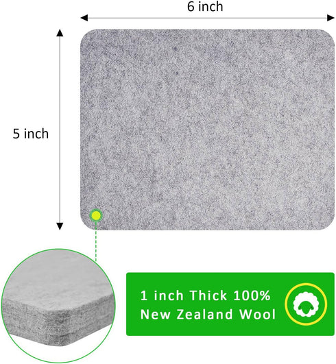 YCWEI YCWEI Needle Felting Pad,100% Natural Wool Needled Felting Mat, 5 x 6 x 1 inch Eco-Friendly Felting Block, Thick and Firm Needle Felting Bas...