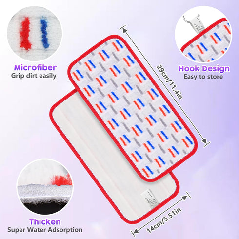 Thickened & Reusable Mop Pads for Swiffer WetJet Spray Mop, Wet Pads Refill for Swiffer Wet Jet Spray Mop Starter Kit, Machine Washable Microfibre...