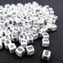 Amaney 400pcs Number Beads Square White Acrylic 6x6mm Mixed Number Beads Acrylic Plastic Cube Shape Loose Beads...
